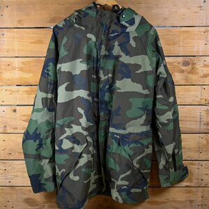 Vintage 90s US Army M81 Woodland Camo Goretex ECWCS Parka - XL Tall